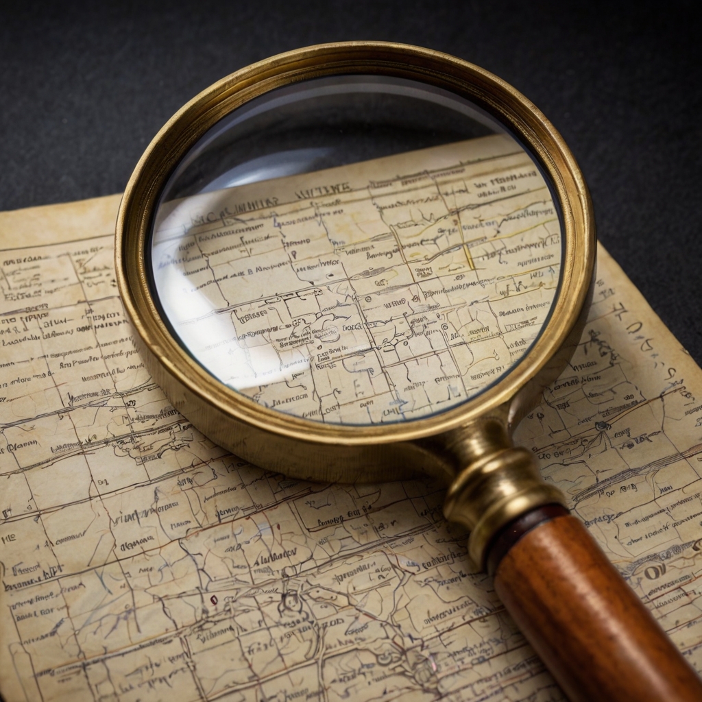 Detectiv privat investighează un caz cu o lupă